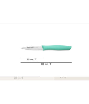 NOVA SERIES 85 MM MINT COLOUR PARING KNIFE - Mabrook Hotel Supplies