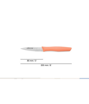 NOVA SERIES 85 MM CORAL COLOUR PARING KNIFE - Mabrook Hotel Supplies