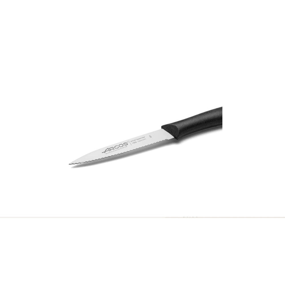NOVA SERIES 100 MM SERRATED BLACK COLOUR PARING KNIFE - Mabrook Hotel Supplies