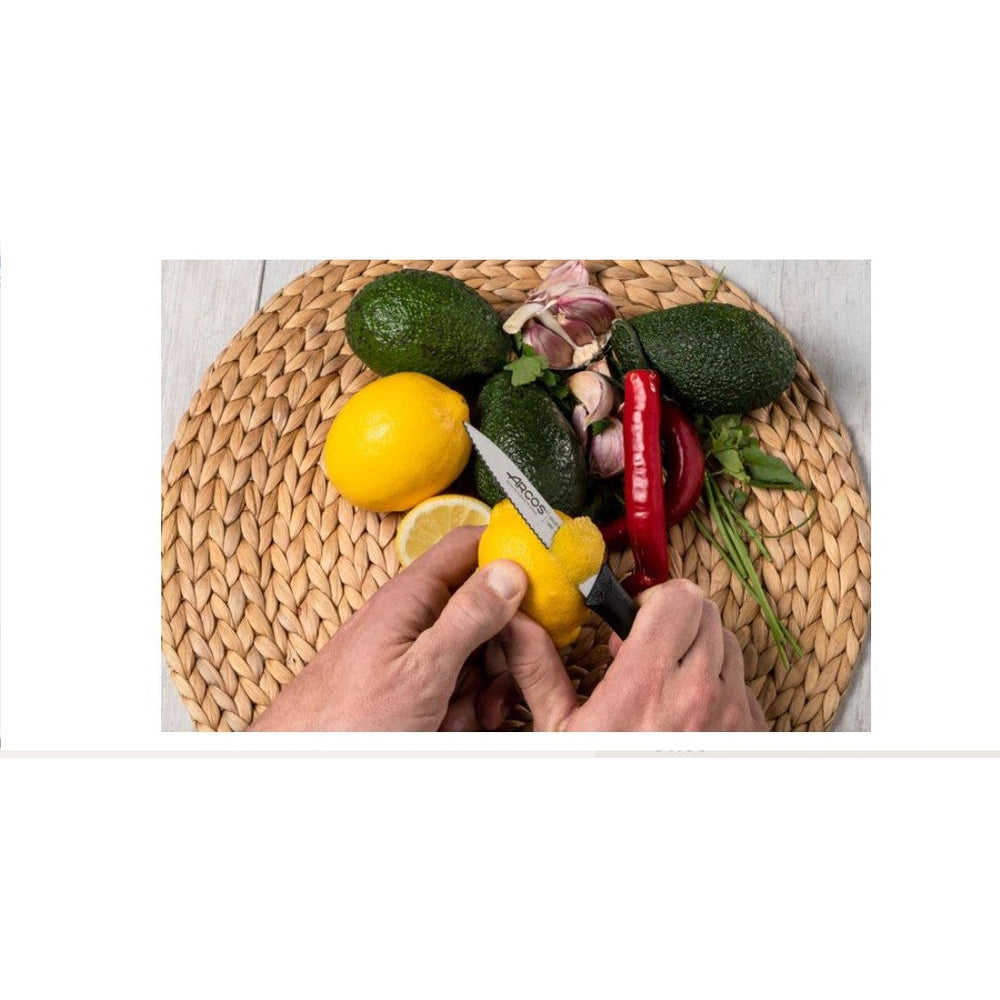 NOVA SERIES 100 MM SERRATED BLACK COLOUR PARING KNIFE - Mabrook Hotel Supplies