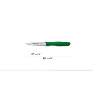 NOVA SERIES 100 MM SERRATED GREEN COLOUR PARING KNIFE - Mabrook Hotel Supplies