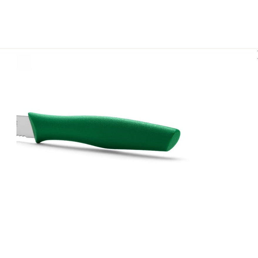 NOVA SERIES 100 MM SERRATED GREEN COLOUR PARING KNIFE - Mabrook Hotel Supplies