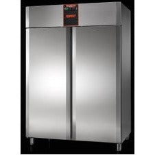 DOUBLE DOOR UPRIGHT REFRIGERATOR 1200 LTR WITH SHELVES EACH DOOR & 4 CASTERS -PERFECT SERIES. - Mabrook Hotel Supplies