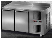 2 Doors Undercounter Refrigerator with Splashback with 2 Shelf GN 1/1 MID LINE with Legs (Old Code: TCN-TF02MIDGNAL). - Mabrook Hotel Supplies