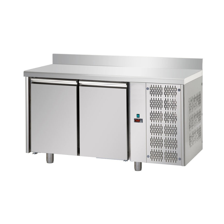 1 DOOR 3 DRAWER S/S GN 1/1 COUNTER REFRIGERATOR WITH 100 MM REAR RISER WORKING TOP. - Mabrook Hotel Supplies