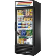 1 Full Glass Swing Door Upright Display Freezer with 4 Shelves. - Mabrook Hotel Supplies