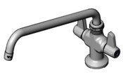 Single Hole Deck Mount Mixing Faucet with Polished Chrome Plated Brass Body , 12" (305mm) Swing Nozzle.