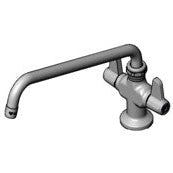 Single Hole Deck Mount Mixing Faucet with Polished Chrome Plated Brass Body , 12" (305mm) Swing Nozzle.