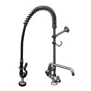 8" (203mm) Centers Pre Rinse Unit Deck Mount Mixing Add on Faucet w/ Polished Chrome Plated Brass Body & Ø 2 1/4" Deck Flange , 12" (305mm) Swing Nozzle.