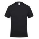 Round collar T shirts , FABRIC: 73.5% Cotton 23.5% silk 3% Spandex , Color: Black , Size: Large.