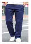 Navy Blue Color Chino Pants 2 Side & 2 Back Pockets 98% Cotton & 2% Spandex , Size: 29