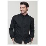 Men Waiter Shirt - Black Color , Fabric:65%polyester35%cotton - Size: Medium