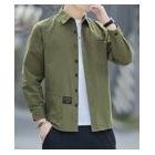 CASUAL SHIRT - 100% COTTON , COLOR: ARMY GREEN , SIZE: 3XL