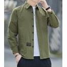 CASUAL SHIRT - 100% COTTON , COLOR: ARMY GREEN , SIZE: XL