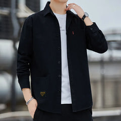 CASUAL SHIRT - 100% COTTON , COLOR: BLACK , SIZE: 4XL - Mabrook Hotel Supplies