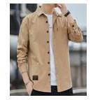 CASUAL SHIRT - 100% COTTON , COLOR: KHAKI , SIZE: 2XL