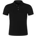 Mercerized Cotton Polo Shirts , Color Black ,Fabric: Veil: 100% Cotton Bottom , Size: 3XL