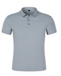 Mercerized Cotton Polo Shirts , Color Gray ,Fabric: Veil: 100% Cotton Bottom , Size: L