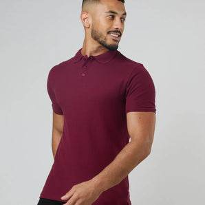 Mercerized Cotton Polo Shirts , Color Maroon ,Fabric: Veil: 100% Cotton Bottom , Size: 3XL