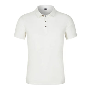 Mercerized Cotton Polo Shirts , Color White ,Fabric: Veil: 100% Cotton Bottom , Size: 2XL