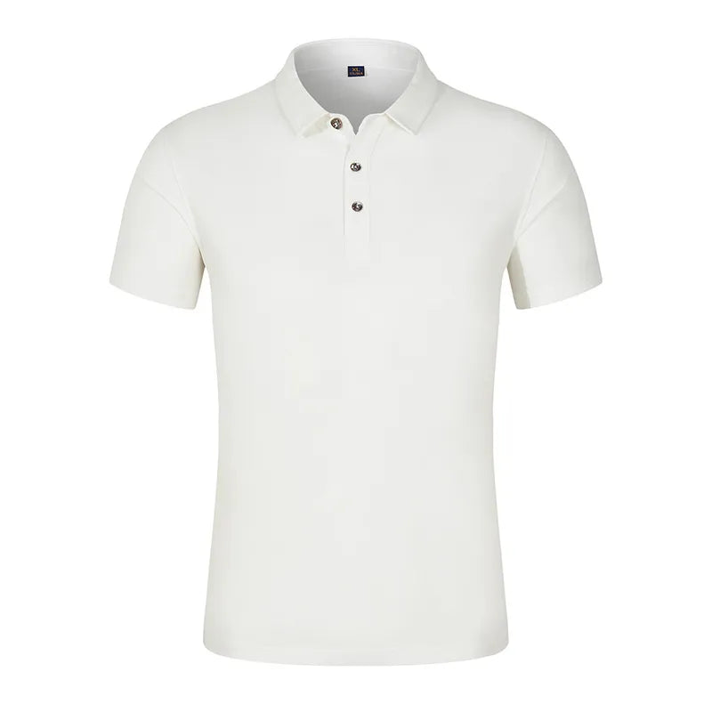 Mercerized Cotton Polo Shirts , Color White ,Fabric: Veil: 100% Cotton Bottom , Size: XL - Mabrook Hotel Supplies