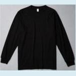 BLACK LONG SLEEVE T-SHIRT, SIZE: 2XL
