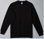 BLACK LONG SLEEVE T-SHIRT, SIZE: 2XL