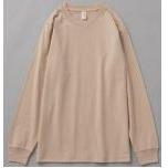 BEIGE LONG SLEEVE T-SHIRT, SIZE: 2XL