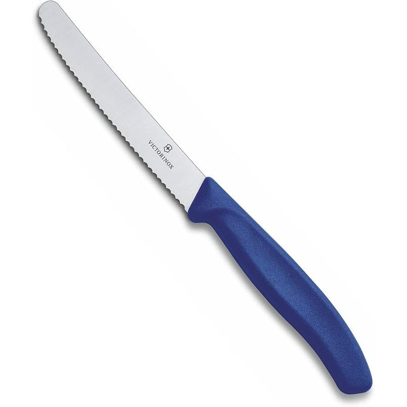 VICTORINOX TOMATO KNIFE SWISS CLASSIC WAVY BLUE - 11 CM - Mabrook Hotel Supplies