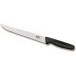 VICTORINOX CARVING KNIFE, NARROW WAVEY BLADE - 23 CM BLACK