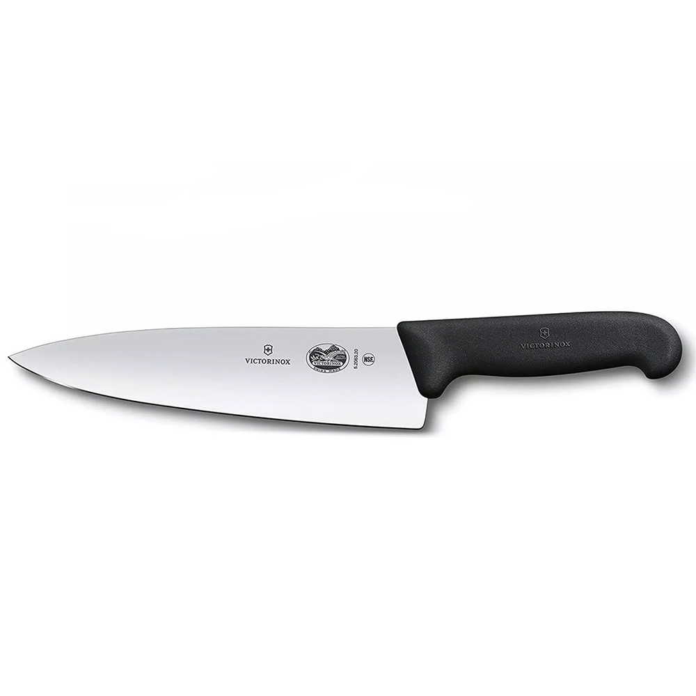 VICTORINOX CARVING KNIFE , EXTRA BROAD, BLACK - 20 CM - Mabrook Hotel Supplies