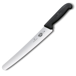 VICTORINOX PASTRY KNIFE, WAVY BLADE, BLACK - 26 CM