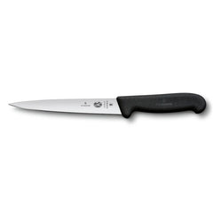 VICTORINOX FILLETING KNIFE, FLEXIBLE, FIBROX HANDLE BLACK - 18 CM - Mabrook Hotel Supplies