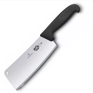 VICTORINOX KITCHEN CLEAVER, BLACK HANDLE - 18 CM