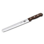VICTORINOX SLICING KNIFE, ROUND EDGE, ROSEWOOD HANDLE - 30 CM ROSEWOOD