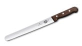 VICTORINOX SLICING KNIFE, ROUND EDGE, ROSEWOOD HANDLE - 30 CM ROSEWOOD