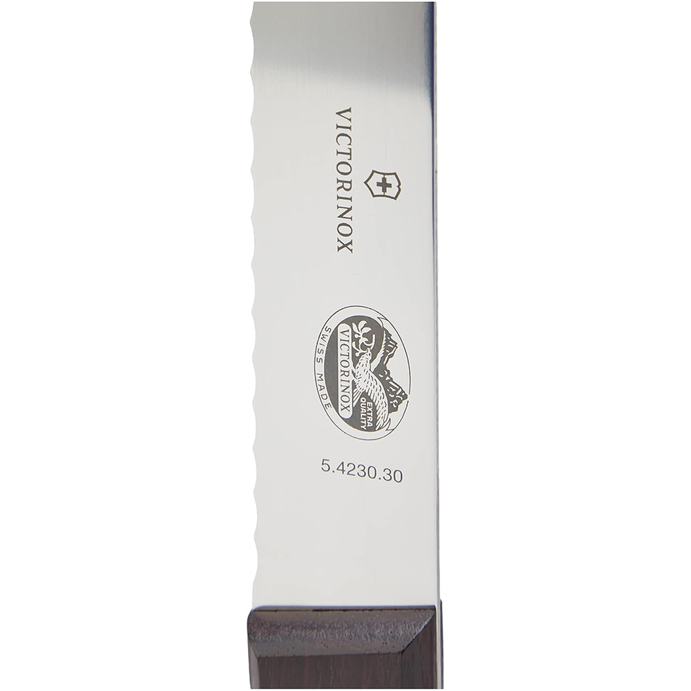 VICTORINOX SLICING KNIFE, WAVY BLADE, ROSEWOOD HANDLE - 30 CM - Mabrook Hotel Supplies