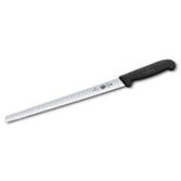 VICTORINOX SALMON KNIFE, FLUTED EDGE, BLACK FIBROX HANDLE - 30 CM BLACK