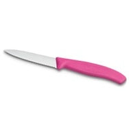 VICTORINOX SWISS CLASSIC PARING KNIFE POINT SERRATED PINK, 8 CM.