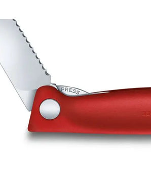 Victorinox Swiss Classic Foldable Paring Knife , 11 CM , Wavy Red Blister - Mabrook Hotel Supplies