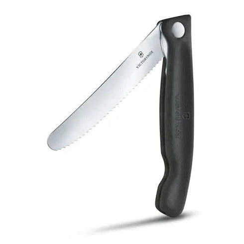 Victorinox Swiss Classic Foldable Paring Knife , 11 CM , Wavy Black Blister. - Mabrook Hotel Supplies