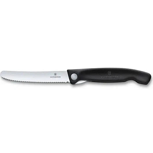 Victorinox Swiss Classic Foldable Paring Knife , 11 CM , Wavy Black Blister. - Mabrook Hotel Supplies