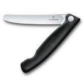 Victorinox Swiss Classic Foldable Paring Knife , 11 CM , Wavy Black Blister. BLACK