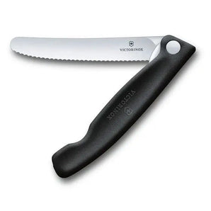 Victorinox Swiss Classic Foldable Paring Knife , 11 CM , Wavy Black Blister. - Mabrook Hotel Supplies