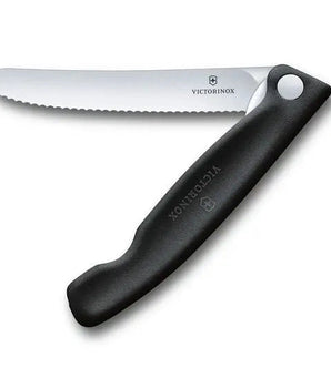 Victorinox Swiss Classic Foldable Paring Knife , 11 CM , Wavy Black Blister. - Mabrook Hotel Supplies