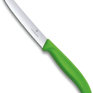 VICTORINOX TOMATO KNIFE SWISS CLASSIC WAVY GREEN - 11 CM