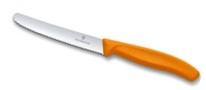 VICTORINOX TOMATO KNIFE SWISS CLASSIC WAVY ORANGE - 11 CM ORANGE