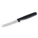 VICTORINOX SWISS CLASSIC CHEESE AND SAUSAGE KNIFE WITH FORK TIP, BLACK - 11 CM BLACK