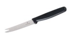 VICTORINOX SWISS CLASSIC CHEESE AND SAUSAGE KNIFE WITH FORK TIP, BLACK - 11 CM BLACK