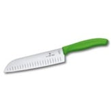 VICTORINOX SWISS CLASSIC SANTOKU KNIFE, FLUTED EDGE - 17 CM Green